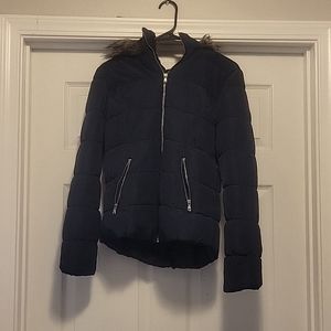 Women's H&M Navy Blue Coat